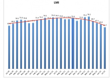 Logistics industry growth slows in July